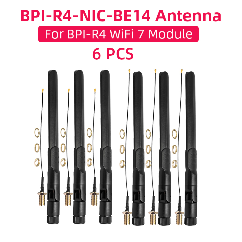 Bananapi Bpi R4 Wifi 7 - Antenas de módulo Banana Pi BPI-R4