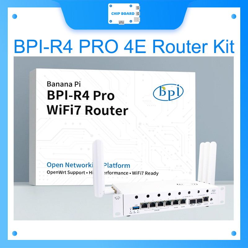 Bananapi Bpi R4 Wifi 7 - Kit de Roteador Banana Pi BPI-R4