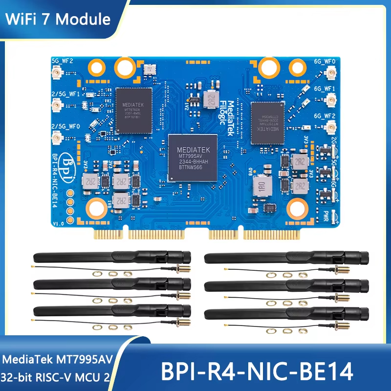 Bananapi Bpi R4 Wifi 7 - Módulo WiFi 7 Banana Pi BPI-R4-NIC-BE14
