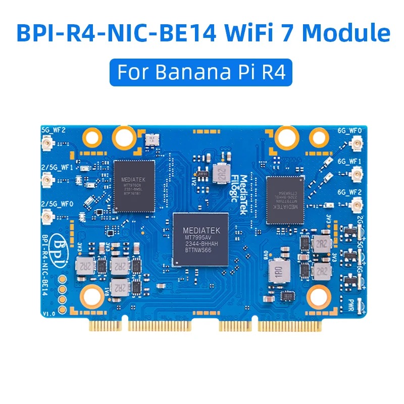 Bananapi Bpi R4 Wifi 7 - Módulo WiFi 7 BPI-R4 BPI-R4-NIC-BE14 com
