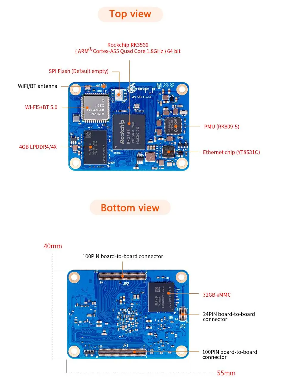 BoaMasM Orange Pi CM4 4GB RAM  - Compute Module 4 32Gb Wifi avaliação e preço