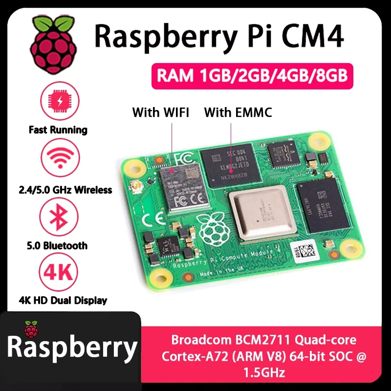 Raspberry Pi CM4 1GB/2GB/4GB/8 - Compute Module 4 32Gb Wifi avaliação e preço