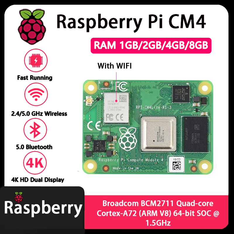Raspberry Pi CM4 1GB/2GB/4GB/8 - Compute Module 4 32Gb Wifi avaliação e preço