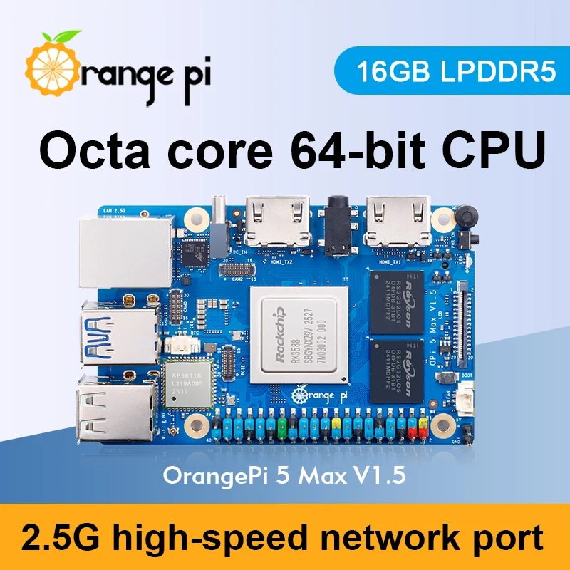 RoRuSOrange Pi 5 Max 16GB V1.5 - Rk3588 Mini Pc Board avaliação e preço