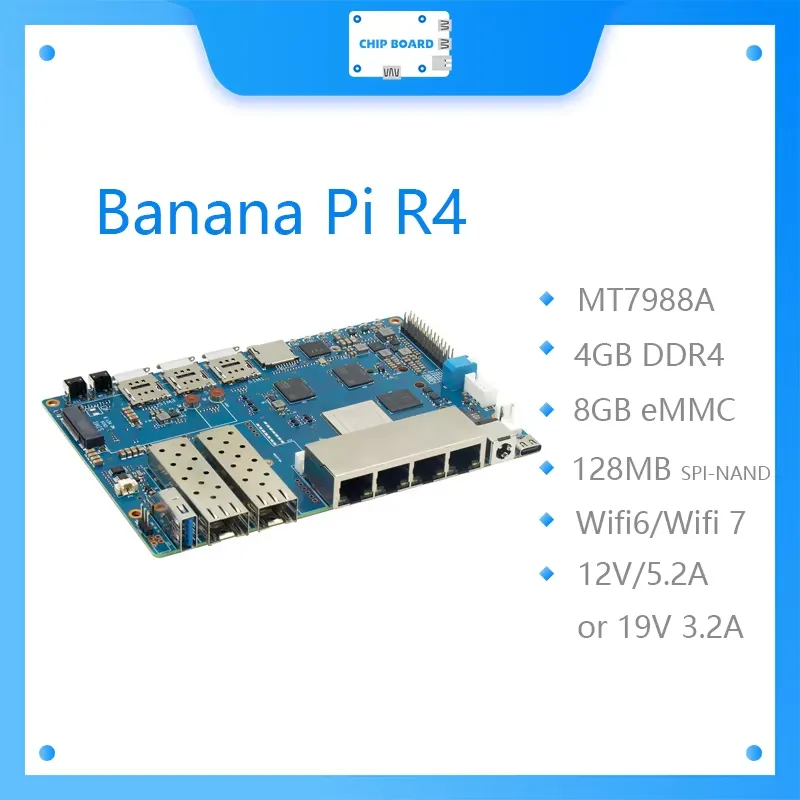2026 Quente! Placa Banana Pi B - Bananapi Bpi R4 Wifi 7 avaliação e preço