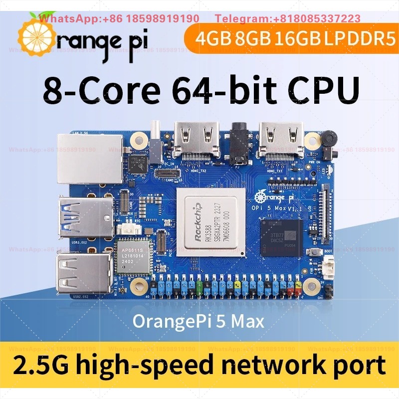 Orange Pi 5 Max 8GB / 16GB RAM - Orange Pi 5 Max Rk3588 avaliação e preço
