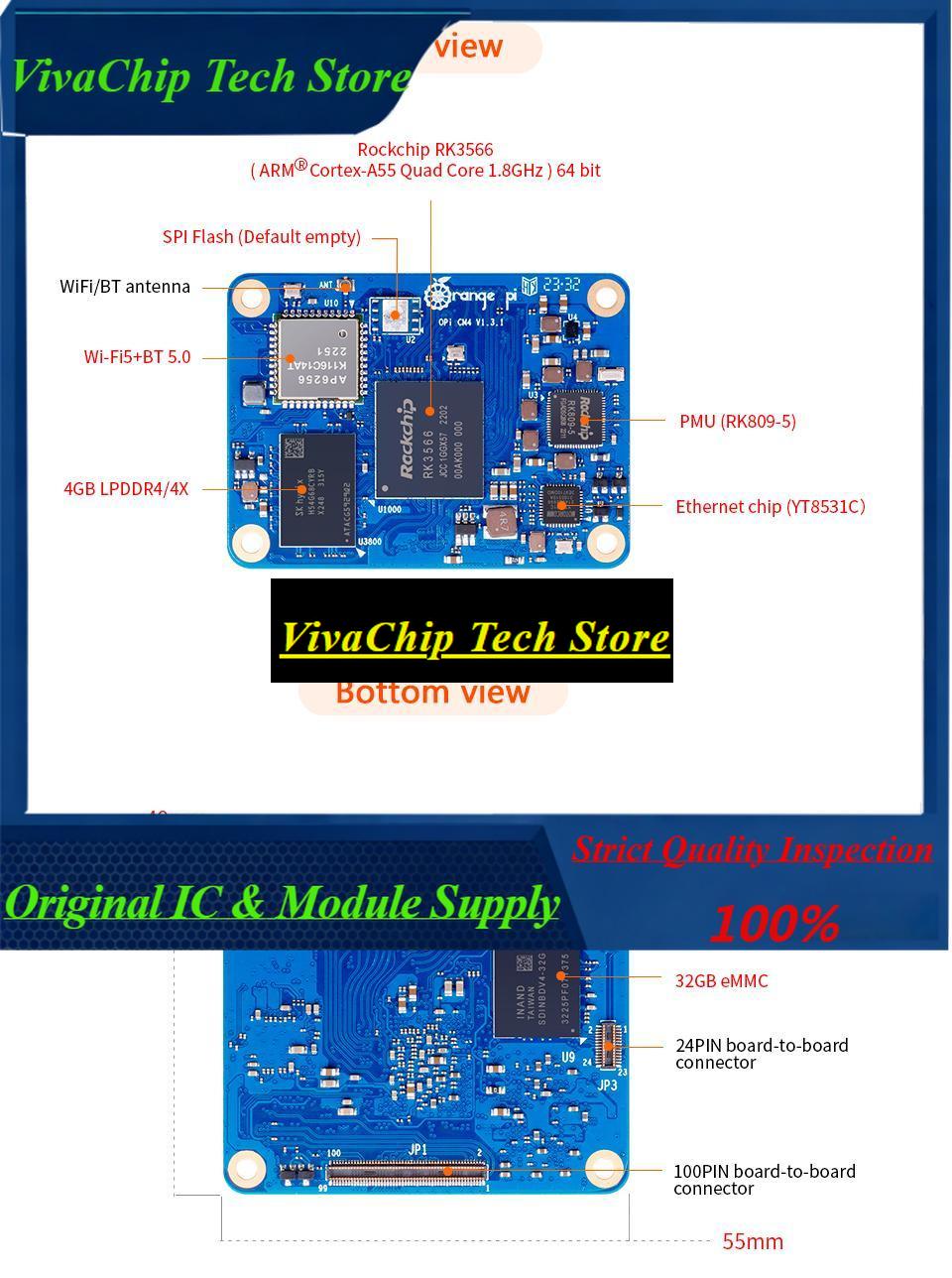 Orange Pi CM4 4GB RAM 32GB EMM - Compute Module 4 32Gb Wifi avaliação e preço